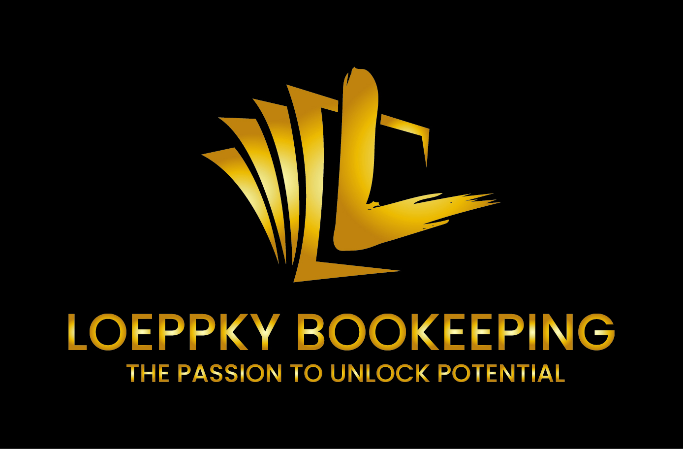 Loeppky Bookkeeping’s original gold logo